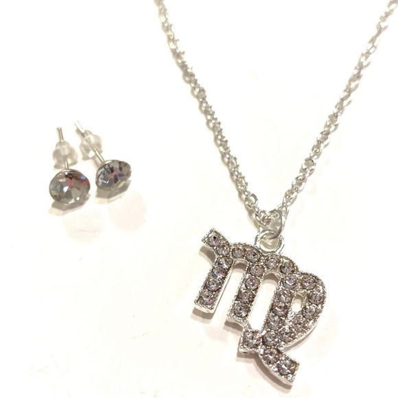 Jewelry - VIRGO Rhinestone Necklace & Earrings
